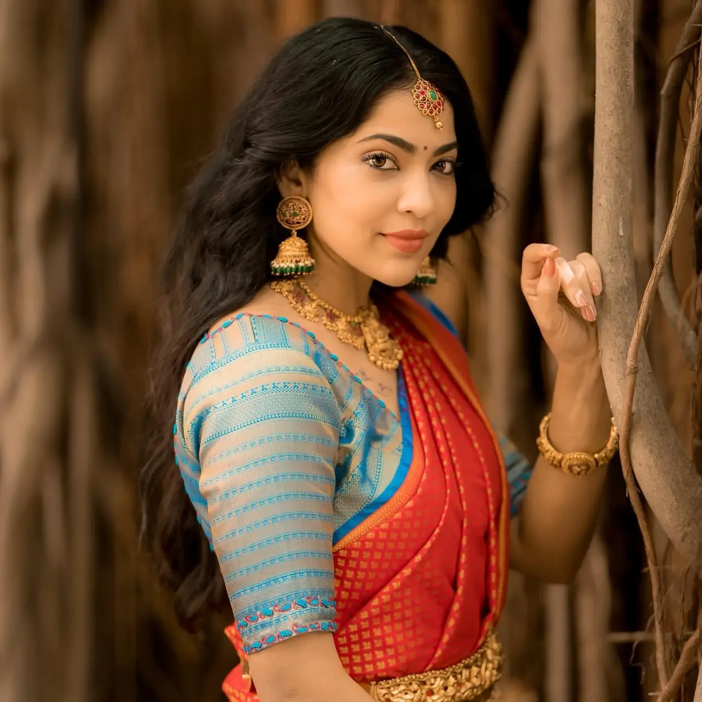 TV Actress Ramya Subramanian In Orange Saree